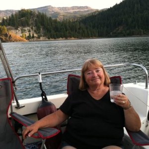 Media 'On the Water at Last - Sundowner in the Cockpit' in album 'Daydream on the Hard at Yakama Nation RV Park 9-6-11'