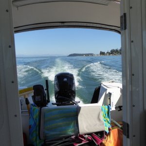 Cruising past Sandy Point on Whidbey island