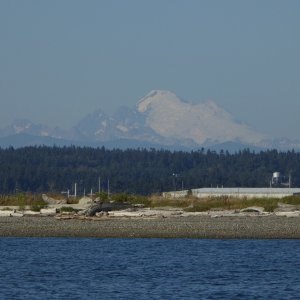 Mount Baker from Oak Harbor entrance.