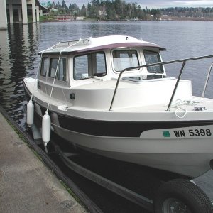 First Time Wet, Mercer Island Boat Launch, Lake Washington, 2-15-03