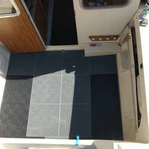 Threw the 4 extra black ones down the middle of the cabin for now.