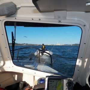 Two miles from the launch, the motor dies and I have my first experience with Vessel Assist.  A $154 lesson.