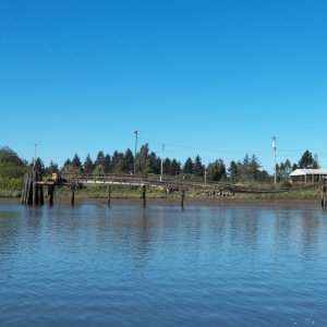 I then went up the Chehalis river, where there are a lot more dilapidated waterfront structures.  Be careful walking on that middle stretch.