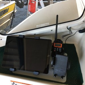 Media 'Ipad, Iphone, transceiver mounts' in album 'Garmin Echomap (left), 742XS (right)'