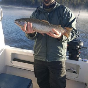 Media 'Our son Brian with an Eagle Lake Rainbow' in album 'Our life went to the dogs long ago'