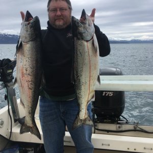 04/09/19 The Sequim / PA crew can still catch homer kings. A 18# & 16# both white