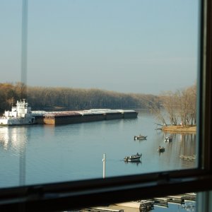 Barge and fishermen starting the day.