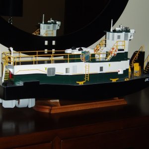 This is a scratch built model of a river tow boat I built as a gift to the previous owners family