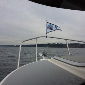 Media 'Off to our first night on the boat flying our new burgee' in album '20131228 120922'