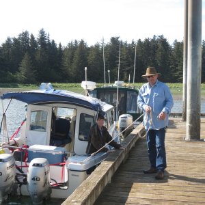 First night on the water.  Swanson Harbor wilderness dock.