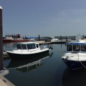Media 'The Irish Queen and the Betty Ann docked at Mitchell Park Marina in Greenport, NY for the first annual gathering of Marinaut 215's on the East Coast' in album '"Betty Ann" at Anacortes Slip J32'