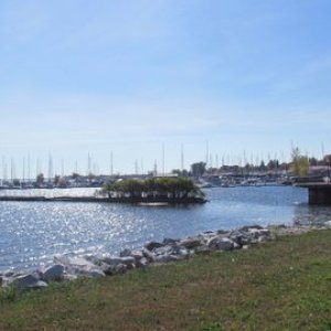 Media 'Looking south at Rouces Point at the Gaines Marina.' in album 'The Statue of Liberty'
