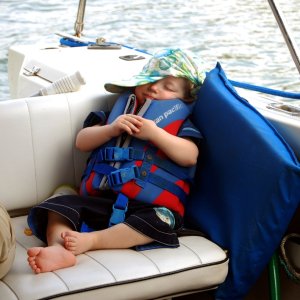 Jack snoozing on the Bench Seat