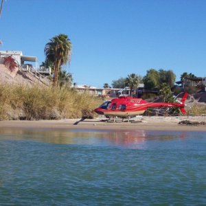 Media 'chopper flew in to land as we were coming into Martinez lake' in album 'first sunset Squaw lake'
