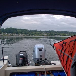 Media 'Leaving Liberty Bay on Sunday morning.  Kayak is riding shotgun inflated because it needs a good cleaning once I get home.' in album 'Departing Boston Harbor Marina just north of Olympia, after topping off the tanks.'