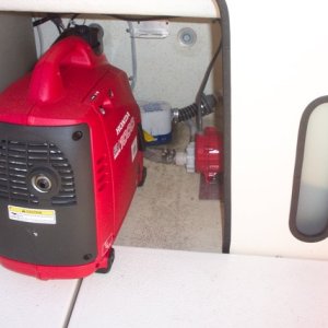 The Honda 1000 generator is perfect.  It's small and quiet.  At 29 lbs it's easy to move around.  We're glad we didn't spend the money on the 2000.