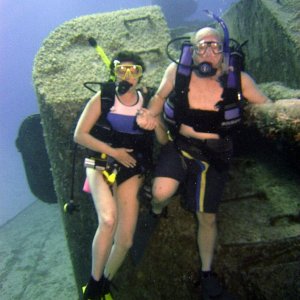 Sunken Russian Destroyer on Cayman Brac.