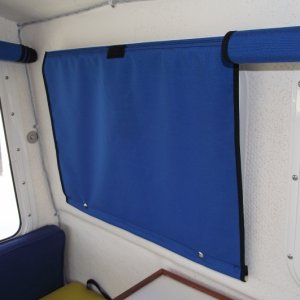 Curtain in down postion