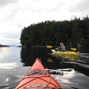 Heading out of Elfin Cove 11 PM to kayak with the whales