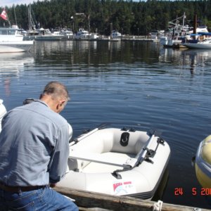 25 July Ganges 
Joe at the dinghy dock