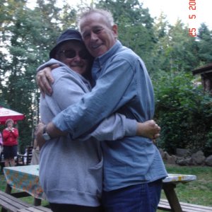 Ruth & Joe outside at the Hummingbird Pub.