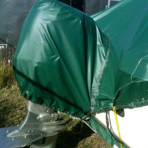 I ordered 2 yards of Aqualon and added the motor cover, it keeps the snow out of the motor well.