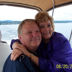Media 'Two very happy boat owners' in album 'Getting ready for Tugger's first dip at Lake Washington'