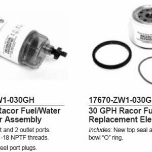 (Da Nag) Honda / Racor Fuel filter and water separator