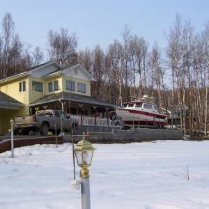 She looks good in the yard (other than the snow!)