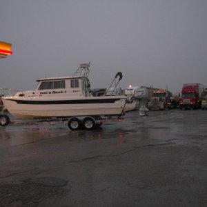 Torrential rains meant another night on the hard Fri, 6/29, in Gainsville,TX.