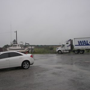 Sleepin' by the Wal-Mart Truck Friday nite.