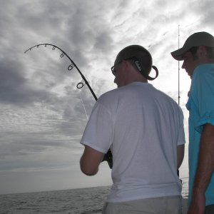 Youngest son, Cameron,(left) was only down there a few days so he never set the rod down. He was always trying one or two things at once and caught alot of interesting things.