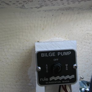 (Not For Hire) Bilge pump switch in lazarette.