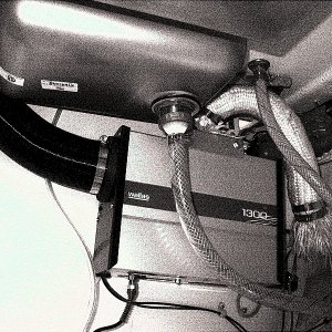 Wallas 1300, three inch warm air duct, stainless dual wall direct vent pipe inside fiberglass sheath.
