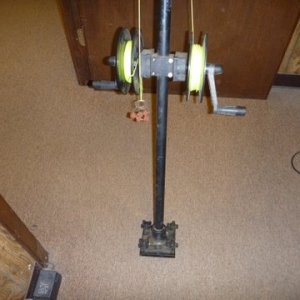 mounting plate and a dual Cannon Planner board reels and mast with six releases $150.00