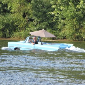 Amphibious Car on the CT River