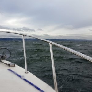 The ride was smoother when we headed back, but this was a good workout.