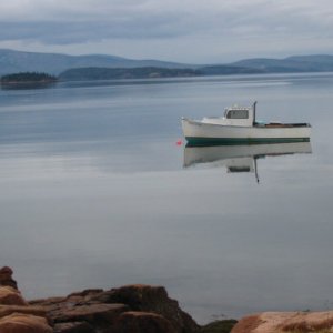 Calm winter's day on Frenchman's Bay, ME