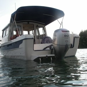 Loving the SHADE,and occasional showers make the boat much more versatile.
