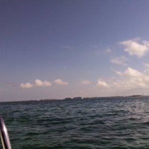 Heading back to Key West after a days fishing out at Sand Key