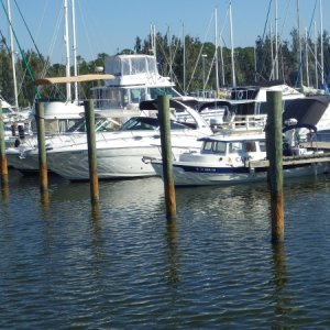 Cape Canaveral.  Carpy is always the smallest boat in the marina.