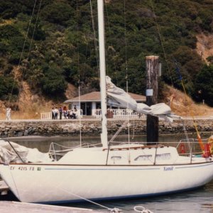 Ranger 26 -- Angel Island SF Bay, 1986.  I loved this boat.  Aside from my beloved C-Dory, best boat I ever had.
