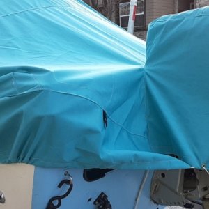 Cover at stern side view.