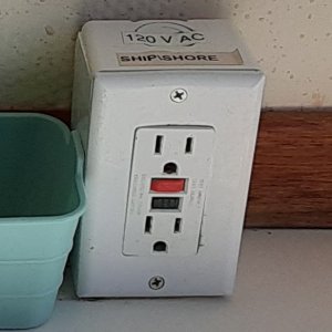 AC plug at galley