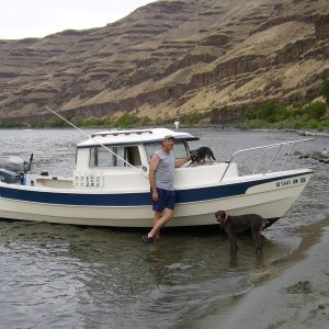 Back home with the dogs on the Snake River