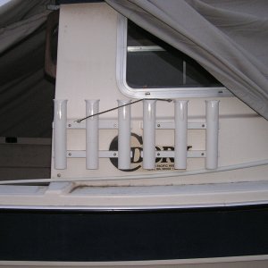 side view of rod holders