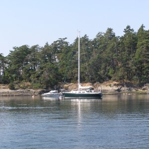My brother's sailboat; a Tarton 30 from New Zealand.