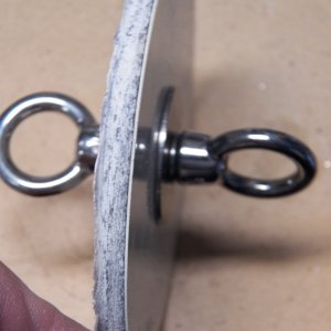 This shows how I will mount them in the splash well.  One makes a tie-down point in the splash well and the other is a tie-down point on the rear deck under the splash well.