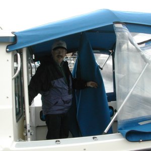 (rogerbum) "Unique" canvas head enclosure in copckpit.