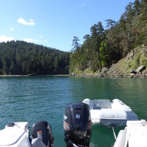 First order of business- setting up the dinghy.